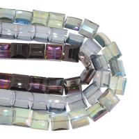 Quadrat Kristall Perlen, plattiert, unterschiedliche Farbe und Muster für die Wahl & DIY & facettierte, mehrere Farben vorhanden, 18*18*8mm, 60PCs/Strang, verkauft von Strang