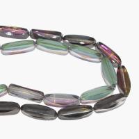 Mode Kristall Perlen, Ellipse, plattiert, unterschiedliche Farbe und Muster für die Wahl & DIY & facettierte, mehrere Farben vorhanden, 25*9*7mm, 60PCs/Strang, verkauft von Strang