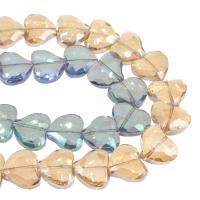 Perles de cristal coeur, Placage, différentes couleurs et motifs pour le choix & DIY & facettes, plus de couleurs à choisir, 16*19*7mm Vendu par brin