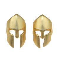 Brass Finger Ring, Mask, plated, DIY, golden, 22*13*14mm 