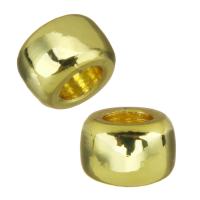 Separadores de Metal, chapado en color dorado, 6x4x6mm, agujero:aproximado 3mm, Vendido por UD