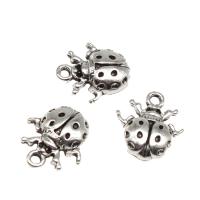 Zinc Alloy Jewelry Pendants, Ladybug, plated & DIY, metallic color plated, 15*13*3mm 