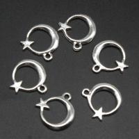 Zinc Alloy Jewelry Pendants, Moon and Star, plated & DIY, metallic color plated, 16*15*2mm 