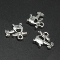 Zinc Alloy Jewelry Pendants, Airplane, plated & DIY, metallic color plated, 18*17*1mm 