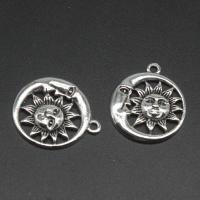 Zinc Alloy Jewelry Pendants, Round, plated & DIY, metallic color plated, 23*20*2mm 