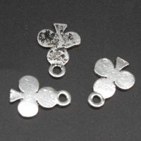 Zinc Alloy Jewelry Pendants, Three Leaf Clover, plated & DIY, metallic color plated, 17*12*1mm 