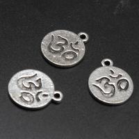 Zinc Alloy Jewelry Pendants, Round, plated & DIY, metallic color plated, 15*13*1mm 