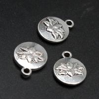 Zinc Alloy Jewelry Pendants, Round, plated & DIY, metallic color plated, 16*13*3mm 