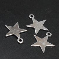 Zinc Alloy Star Pendant, plated & DIY, metallic color plated, 19*16*1mm 