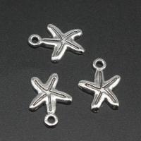 Zinc Alloy Jewelry Pendants, Starfish, plated & DIY, metallic color plated, 17*14*1mm 