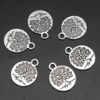 Zinc Alloy Jewelry Pendants, Round, plated & DIY, metallic color plated, 18*15*1mm 