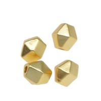 Brass Jewelry Beads, Polygon, plated, DIY, golden, 6*6mm 