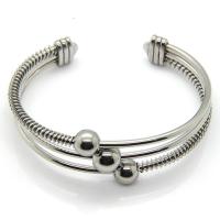 Stainless Steel Cuff Bangle, Unisex & adjustable, 24mm, 12mm, Inner Approx 60mm 