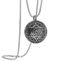 Stainless Steel Jewelry Necklace, Shield, plated & for man Approx 21.65 
