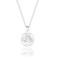 Stainless Steel Jewelry Necklace, silver color plated, for woman .5 Inch 