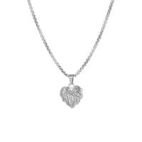 Ожерелье из нержавеющей стали ювелирные изделия, нержавеющая сталь, плакирован серебром, Женский, длина:17.5 дюймовый, продается Strand