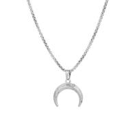 Ожерелье из нержавеющей стали ювелирные изделия, нержавеющая сталь, плакирован серебром, Женский, длина:17.5 дюймовый, продается Strand