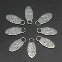 Zinc Alloy Jewelry Pendants, Ellipse, plated & DIY, metallic color plated, 10*22*2mm 