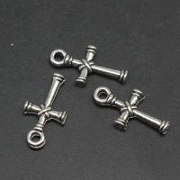 Zinc Alloy Cross Pendants, plated & DIY, metallic color plated, 20*11*2mm 
