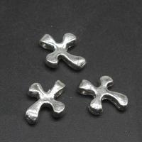 Zinc Alloy Cross Pendants, plated & DIY, metallic color plated, 16*18*4mm 