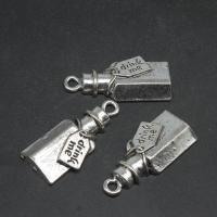 Zinc Alloy Jewelry Pendants, Bottle, plated, DIY, metallic color plated, 33*15*5mm 