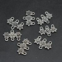 Zinc Alloy Charm Connector, Star, plated, DIY, metallic color plated, 13*20*3mm 