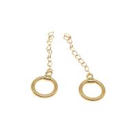 Brass Toggle Clasp, Donut, plated, DIY, golden, 15*12*2mm 