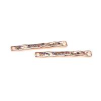 Cubic Zirconia Micro Pave Brass Connector, Stick, plated, DIY & micro pave cubic zirconia, rose gold color, 29*3*2mm 