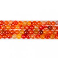 Achat Perlen, rund, DIY & verschiedene Größen vorhanden, rote Orange, Länge:15.7 ZollInch, verkauft von Strang