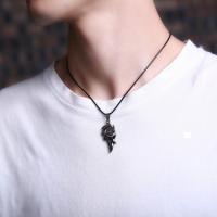Stainless Steel Jewelry Necklace, with Nylon Cord, fashion jewelry & Unisex, black 