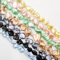 Dyed Shell Beads, irregular, polished, DIY 12x14- 