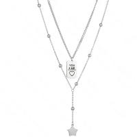 Ожерелье из нержавеющей стали ювелирные изделия, нержавеющая сталь, полированный, Женский & многонитевая, 21-50cm, продается Strand
