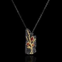 Латунное Ожерелье Горного Хрусталя, Латунь, пистолет черный покрытием, Женский & со стразами, золотой длина:17.7 дюймовый, продается Strand