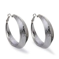 Zinc Alloy Hoop Earring, silver color plated, for woman 