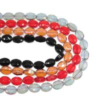 Perles de cristal ovales, ellipse, Placage, DIY, plus de couleurs à choisir Vendu par brin