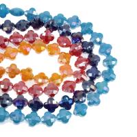 Blume-Kristall-Perlen, Kristall, plattiert, DIY, mehrere Farben vorhanden, 12*12*12mm, 50PCs/Strang, verkauft von Strang