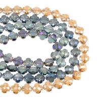 Blume-Kristall-Perlen, Kristall, plattiert, DIY, mehrere Farben vorhanden, 14*10*7mm, 30PCs/Strang, verkauft von Strang
