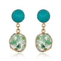 Resin Drop Earring, Zinc Alloy, with Resin, fashion jewelry & for woman 45mm 