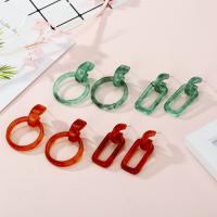 Acrylic Drop Earring, with Resin, fashion jewelry & for woman 53mm 