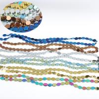 Perles hématite non-magnétique, Plat rond, Placage, DIY, plus de couleurs à choisir Vendu par brin