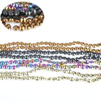 Las Perlas De Hematites Sin Magnético, Hematite, chapado, Bricolaje, más colores para la opción, 6mm, Vendido por Sarta