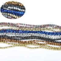 Las Perlas De Hematites Sin Magnético, Hematite, Rombo, chapado, Bricolaje, más colores para la opción, 4x4mm, Vendido por Sarta