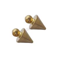 Brass Jewelry Pendants, Conical, plated 865 Approx 1.5mm 