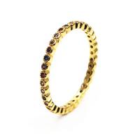 Cubic Zirconia Micro Pave Brass Finger Ring, gold color plated & micro pave cubic zirconia 