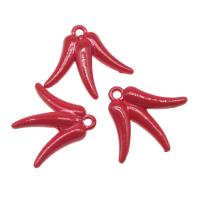 Zinc Alloy Jewelry Pendants, Pepper, plated, DIY, red, 17*18*5mm 