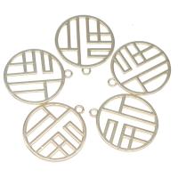 Zinc Alloy Jewelry Pendants, Round, plated, DIY, golden, 25*22*1mm 
