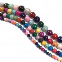 Single Gemstone Beads, Round, polished, DIY mixed colors 