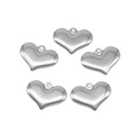 Stainless Steel Heart Pendants, die-casting, DIY, silver color, 25*18*4mm Approx 1mm 