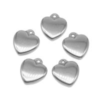 Stainless Steel Heart Pendants, die-casting, DIY, silver color, 18*16*4mm 