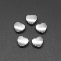Stainless Steel Jewelry Cabochon, Heart, die-casting, DIY, silver color, 10*11*5mm 